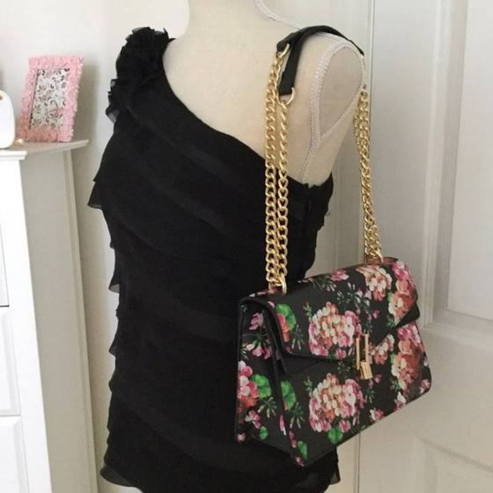 Lionel handbag with gold straps NWT